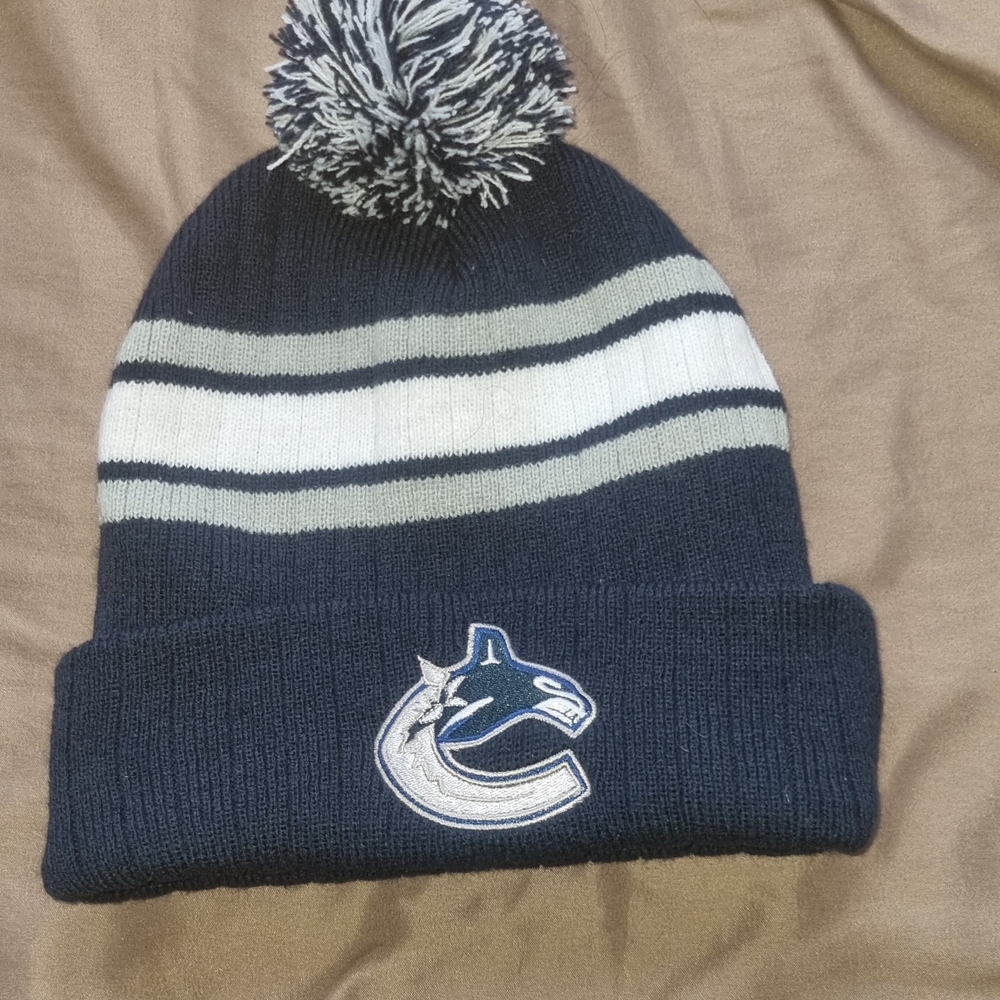 NHL Navy and White Knit Beanie